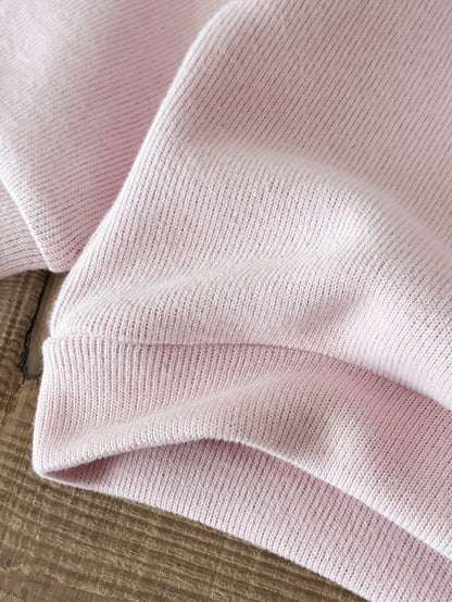 Two-Piece Spring/Autumn Baby Outfit - Cute Ice Cream Patchwork Round Neck Pink Sweatshirt + Pink And White Striped Casual Pants Sweetheart Youngsters Set, Long Sleeve And Trousers, No Additions Included, for Outdoor
