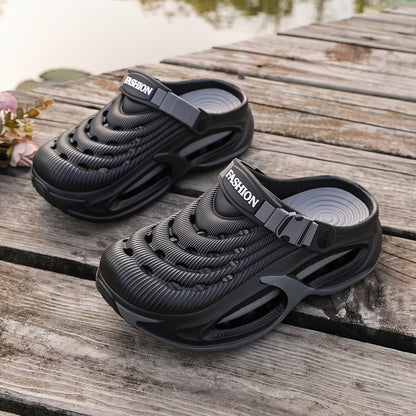 Women'S Breathable Two-Wear Hole Shoes with Hollowed-Out Design. Suitable for Daily Commuting And Streetwear. Anti-Slip Thick Soles with Adjustable Heels. Chunky Summer Shoes., Women Shoes