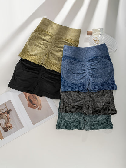 Women's Multicolor A Polyester High-Waist Shorts - product view 8