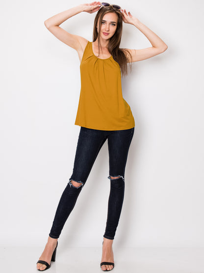 Women's Sleeveless Scoop Neck Loose Fit Tank Top