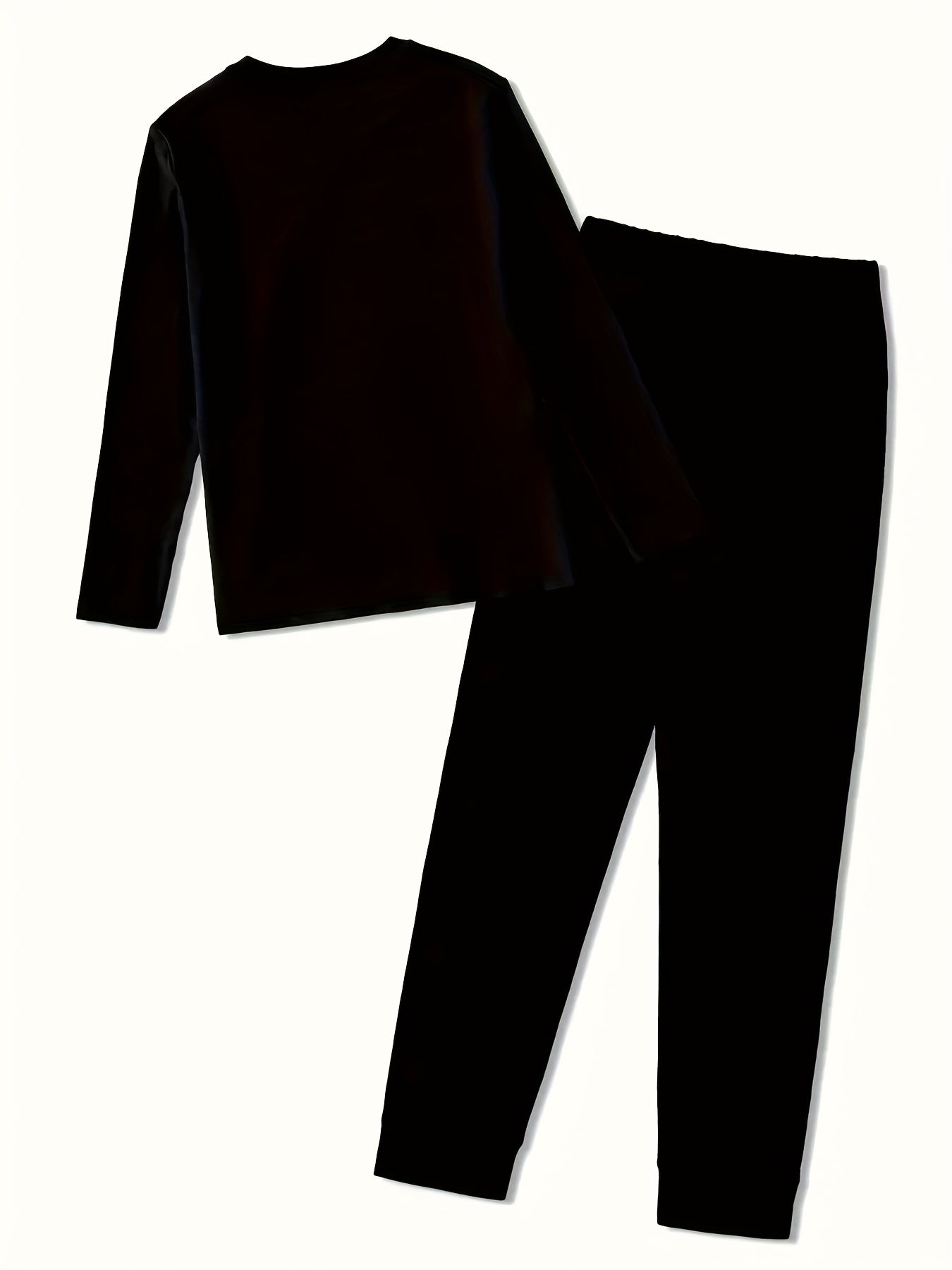 Women'S All-Season Casual Two-Piece Set - Oversized Round Neck Sweatshirt & Wide-Leg Pants with Letter Print, Soft Round-Neck Long Sleeve Outfit in /, Comfortable Casual Attire for Work, Semi-Formal Events & Everyday Outfits - Easy-Care Fabric