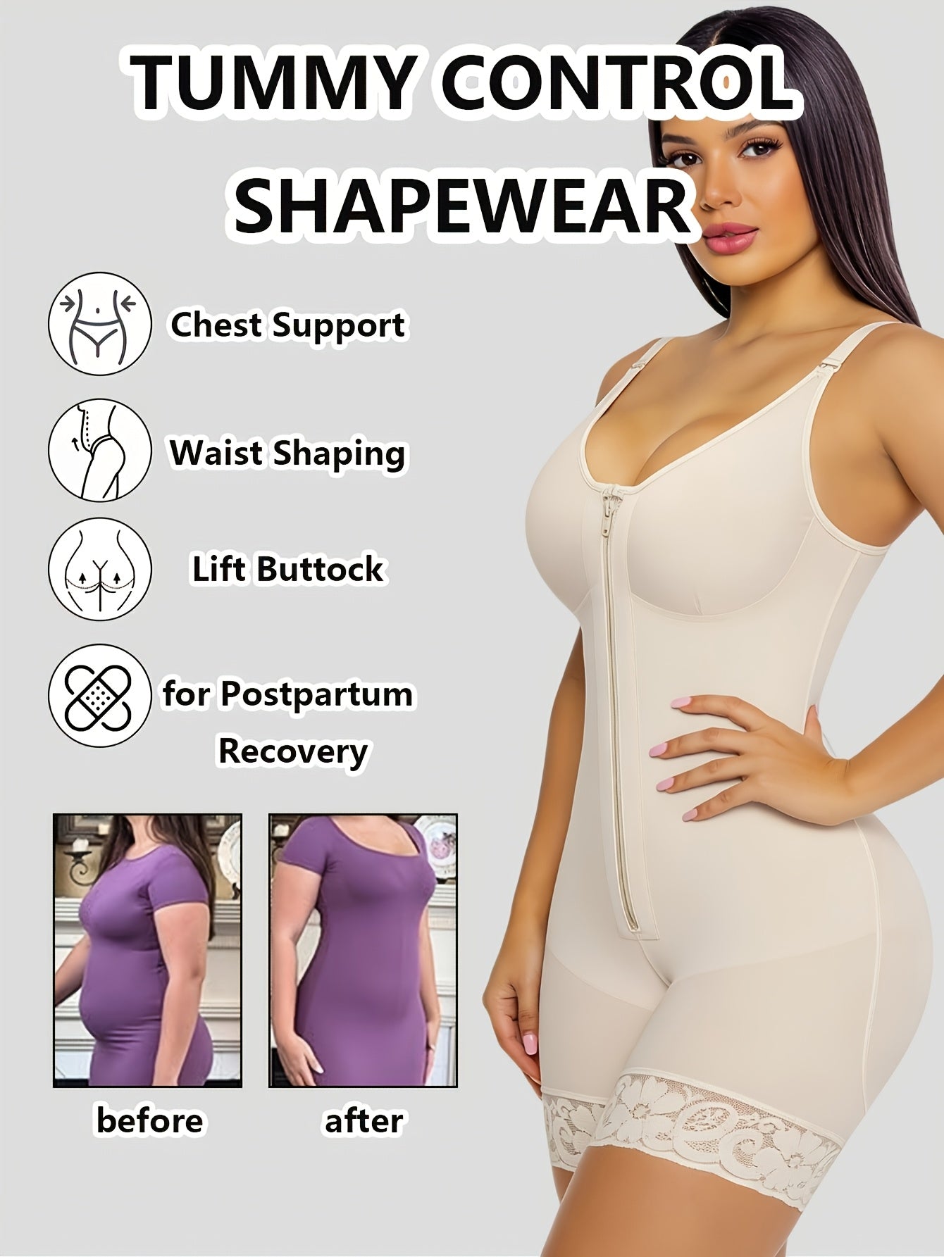 Women's Sports Yoga Shaper: Tummy-Tucking, Butt-Lifting, And Body-Sculpting Pants with Zipper, Detachable Straps, And Zipper Crotch; Gym And Casual Workout Tummy-Tucking Shaper; Top Summer Choice for Tummy Control; Waist And Abdominal Shaping Band