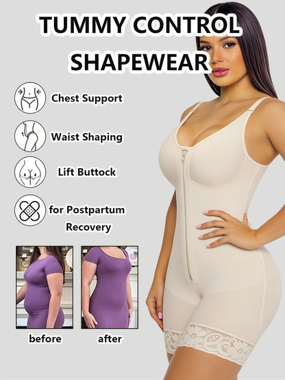 Women's Sports Yoga Shaper: Tummy-Tucking, Butt-Lifting, And Body-Sculpting Pants with Zipper, Detachable Straps, And Zipper Crotch; Gym And Casual Workout Tummy-Tucking Shaper; Top Summer Choice for Tummy Control; Waist And Abdominal Shaping Band