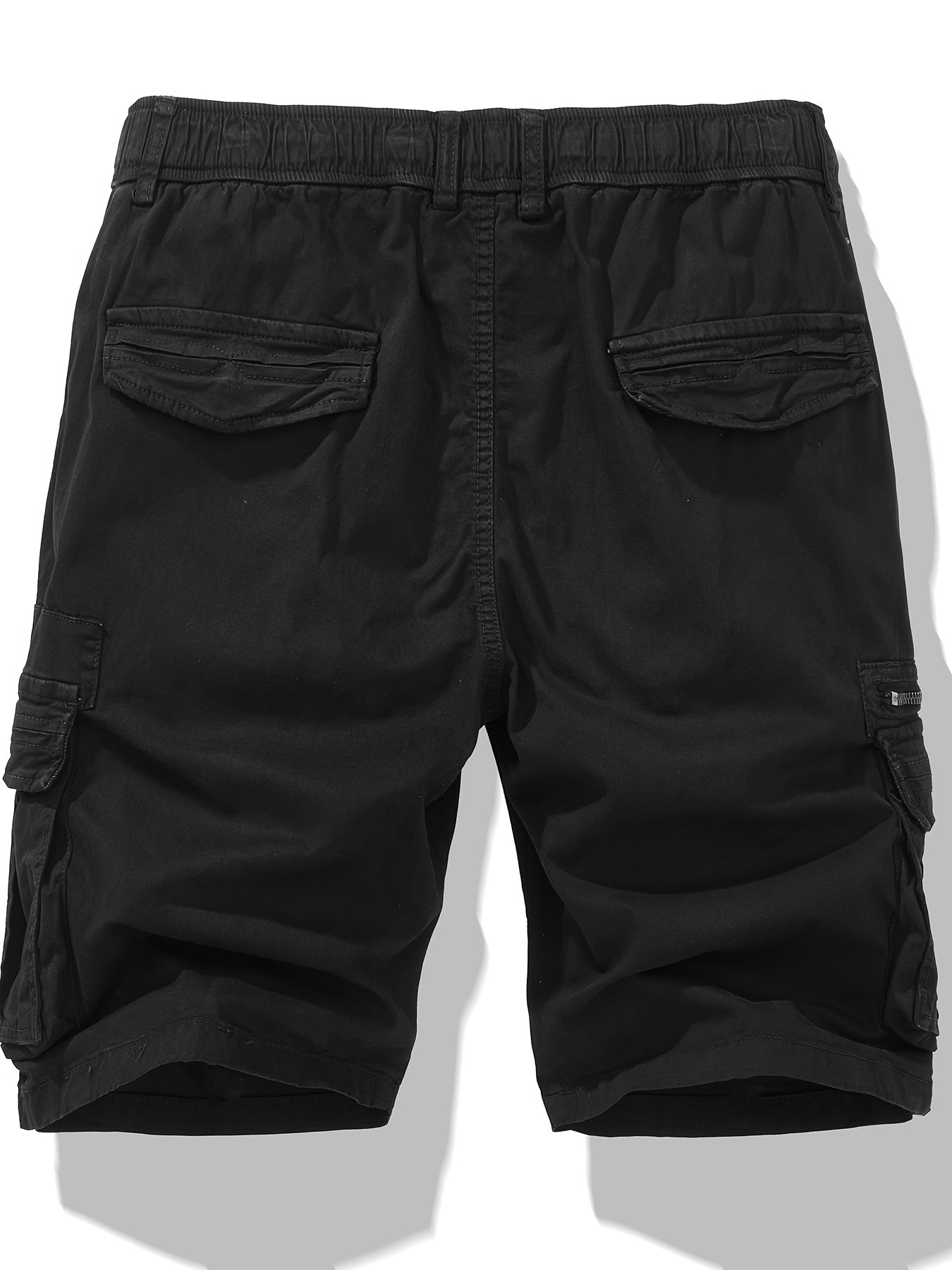 Men's Breathable Cotton Shorts with Multi-Pocket - Elastic Workwear Shorts Suitable for Outdoor,,, Casual Wear - Mid-Rise Pants with /Equipment Pockets