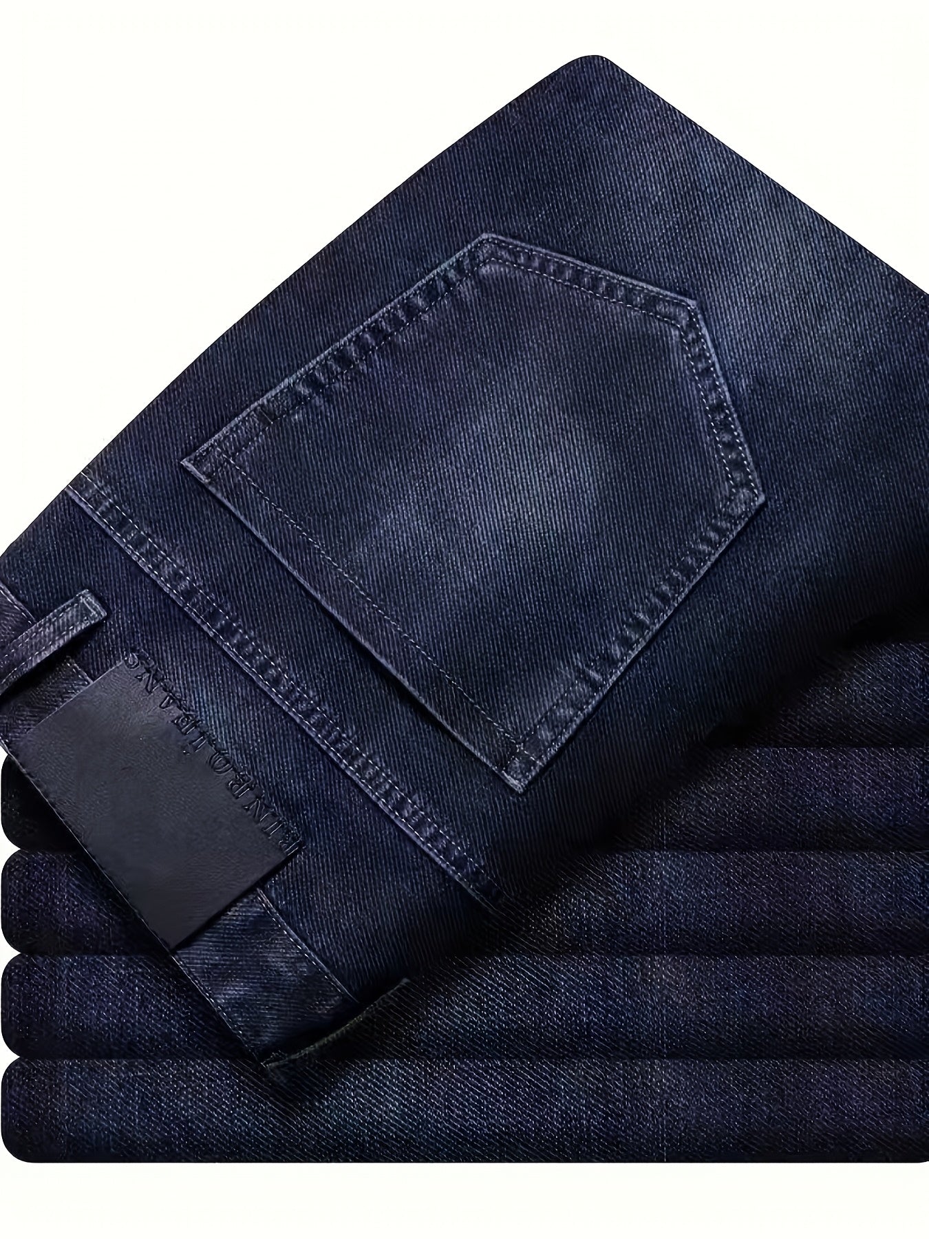 Men'S Regular Cut, Comfortable Stretch Waist Jeans, Classic All-Season Style, Comfortable Stretch Straight Leg Design. Suitable for Casual, Business, And Work Wear, Everyday Casual Attire, And a Must-Have Gift