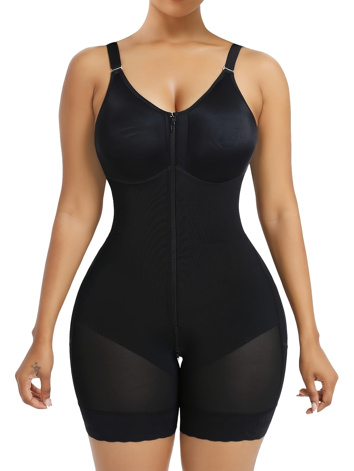 Women's Sports Yoga Shaper: Tummy-Tucking, Butt-Lifting, And Body-Sculpting Pants with Zipper, Detachable Straps, And Zipper Crotch; Gym And Casual Workout Tummy-Tucking Shaper; Top Summer Choice for Tummy Control; Waist And Abdominal Shaping Band
