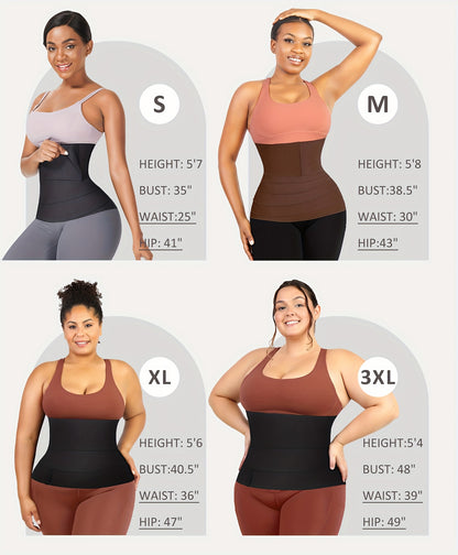 Women Waist Trainer Bandage Wrap Sauna Belt Long Torso Tummy Wraps Belly Body Shaper Waist Trimmer Belt