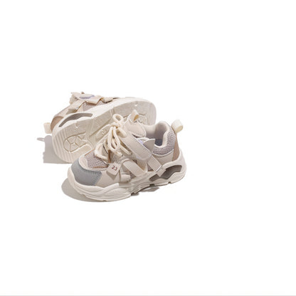 Girls' Shoes Breathable Spring Spring Mesh Surface Boys' Sneakers Soft Soles Medium Small Children Daddy Shoes Baby Shoes Casual Shoes