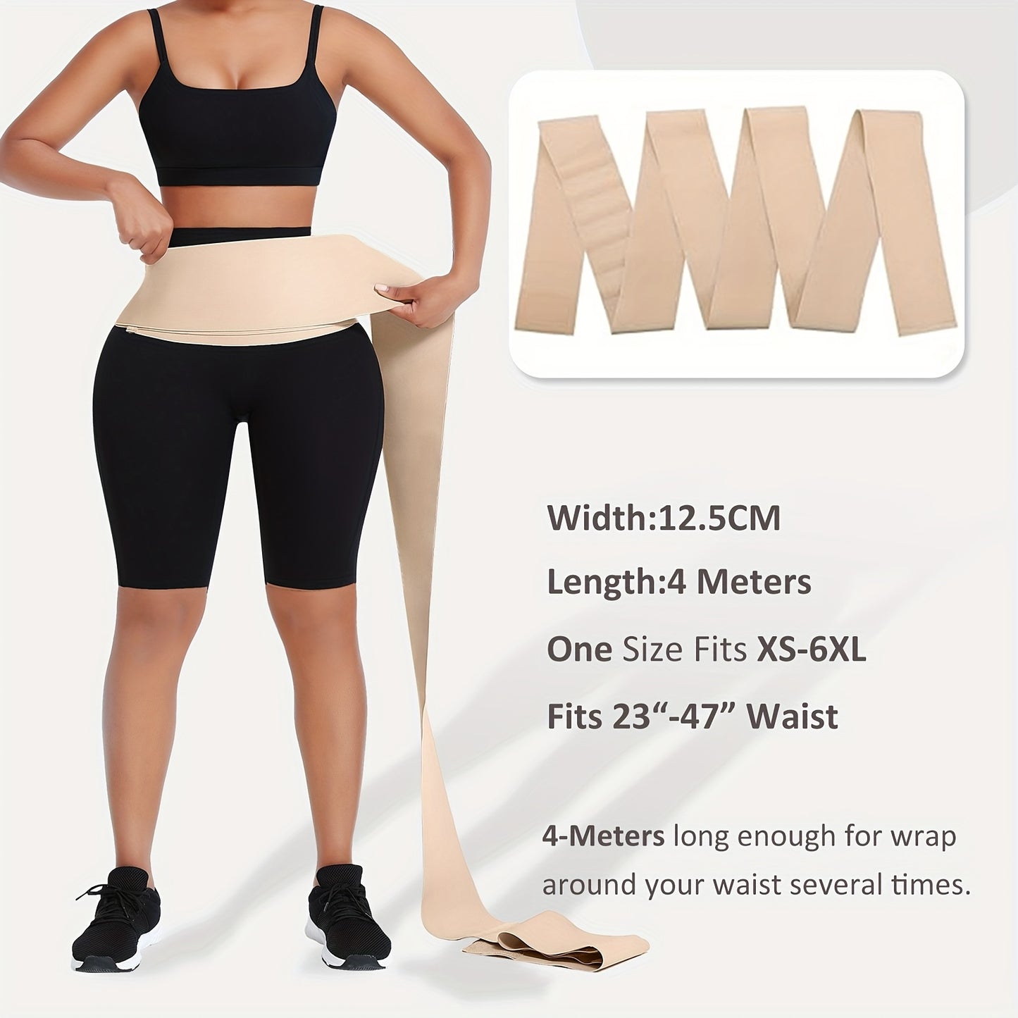 Women Waist Trainer Bandage Wrap Sauna Belt Long Torso Tummy Wraps Belly Body Shaper Waist Trimmer Belt