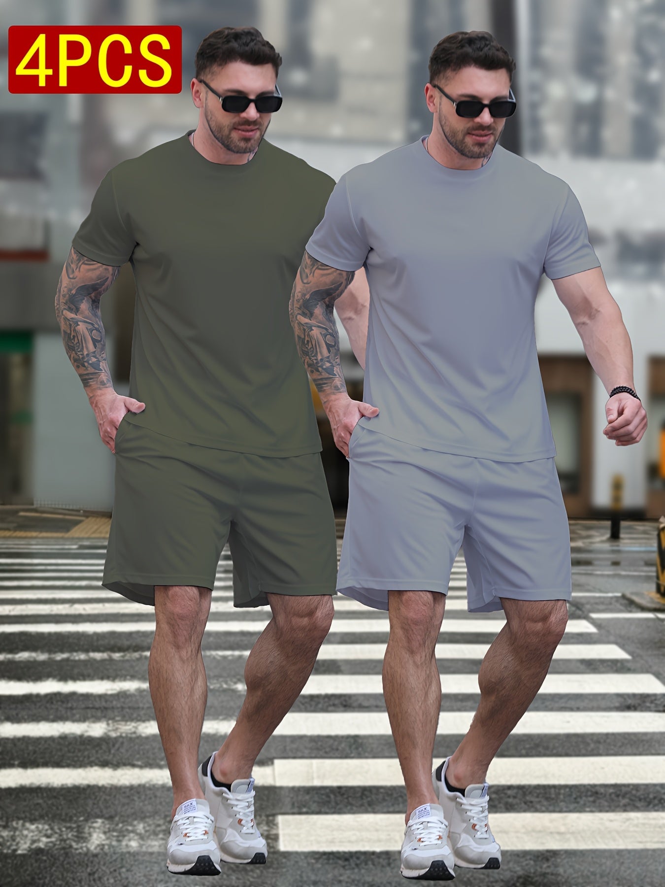 Men's Black+Light White Shorts - product view 12