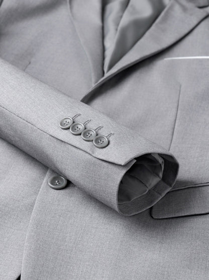 4pcs Luxury Classic Mens Solid Dress Suit Set - Lapel Jacket, Vest, And Trousers, Regular Fit, Long Sleeve, Conventional Contour, Perfect for Wedding Banquet, Business Meetings - High-Quality Fabric, Comfortable Wear, And Stylish Design