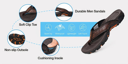 Men's Flip Flops - Slip-On for Beach & Water 407781