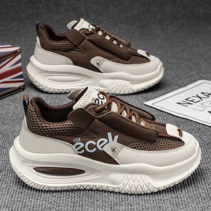 Sneakers, Men's Casual Sports Shoes- Durable PU Sole, Round Toe Low-top Design, Breathable Running Shoes, Suitable for Hiking, Outdoor Activities and Daily Wear