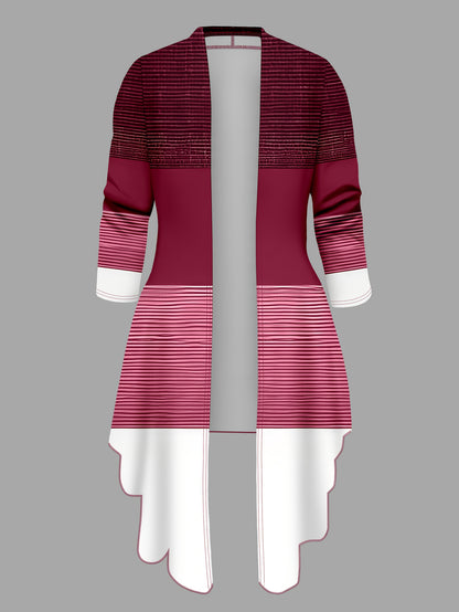 2026 Women's Three-piece Suit, Printed Cardigan Jacket with Solid Slacks Vest Everyday Suit, Game Day Fan Gear for Football and All Fans