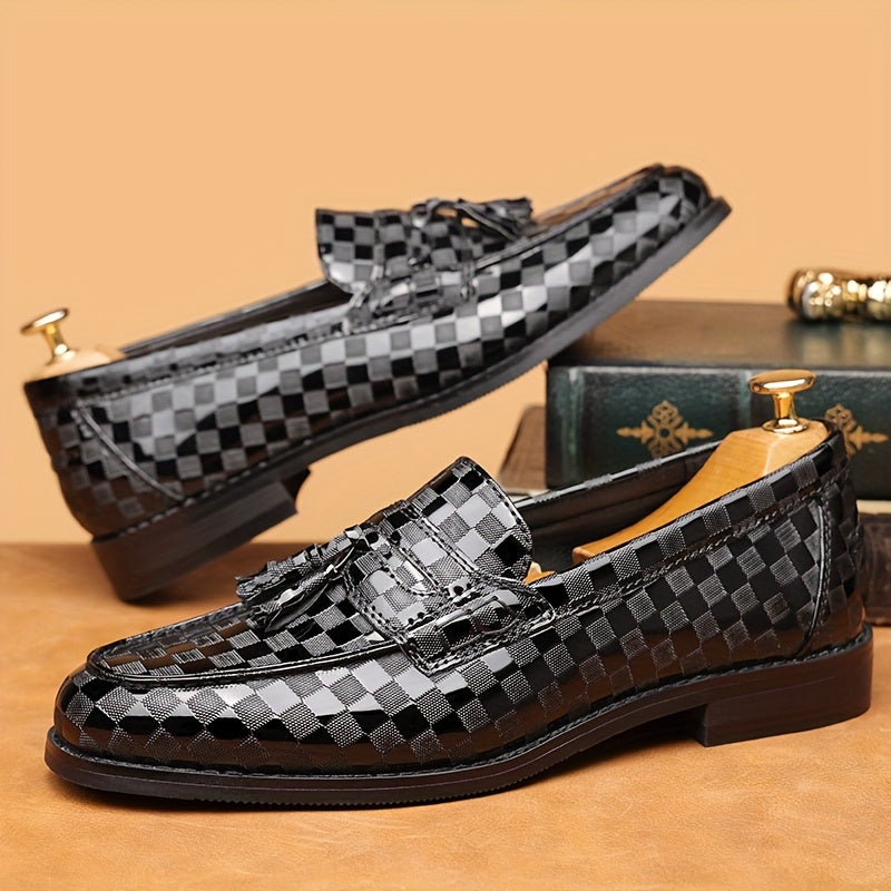 Men's Slip-On Business Casual Loafers - All-Season, Plus Size Available, Genuine-Like Upper (Genuine) - British Style s for Office, Formal & Casual Attire - Pointed Toe & Cushioned Insole (8670)