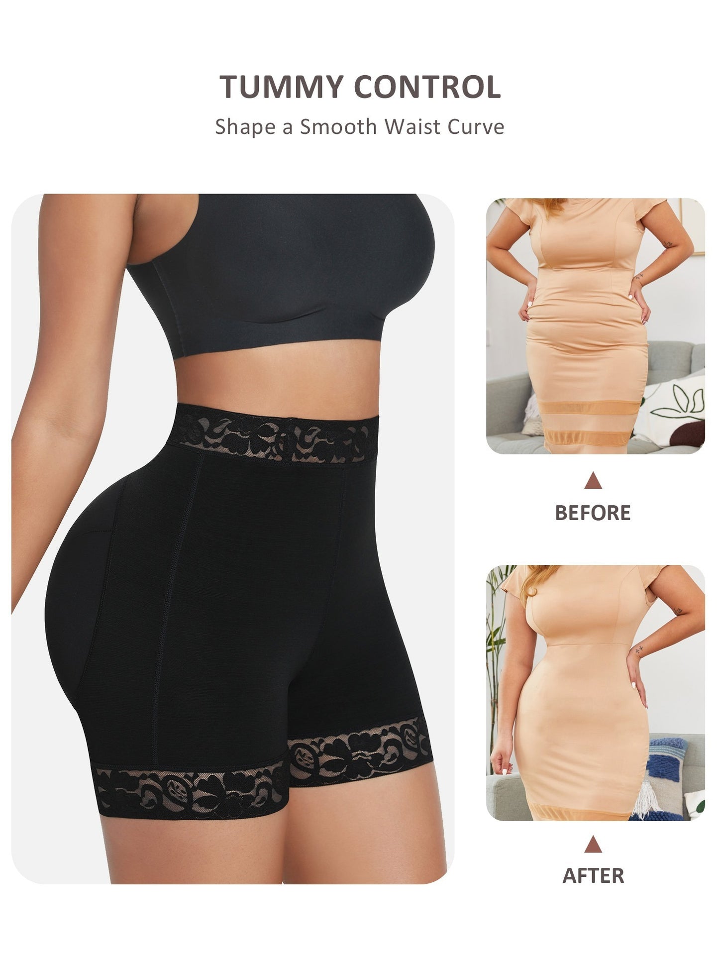 Butt Lifter Panties Hip Enhancer Shapewear Tummy Control Body Shaper Shorts