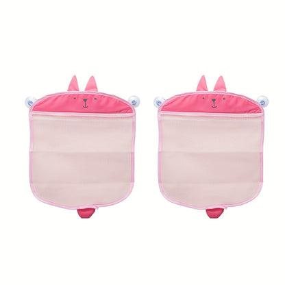 2-Pack Mesh Shower Caddy Bags - Drainable Suction-Cup Storage