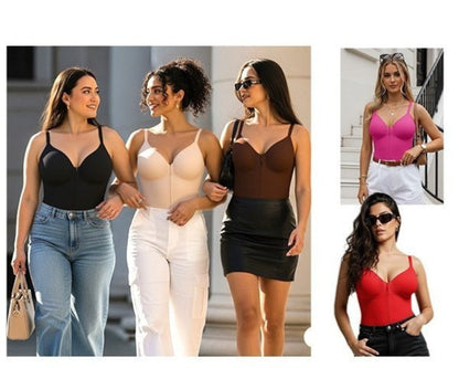 Women's Targeted Control Shapewear Bodysuit - Zip Front Body Smoothing