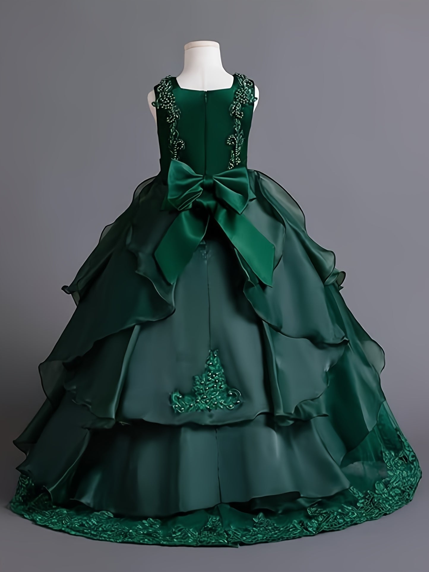 (Size Is Slightly Larger, Recommended To Purchase One Size Smaller Than Usual) Flower Dress Princess Puffy Tulle Dresses Bridesmaid Wedding Communion Birthday Party Pageant Maxi Prom Gown For Kids