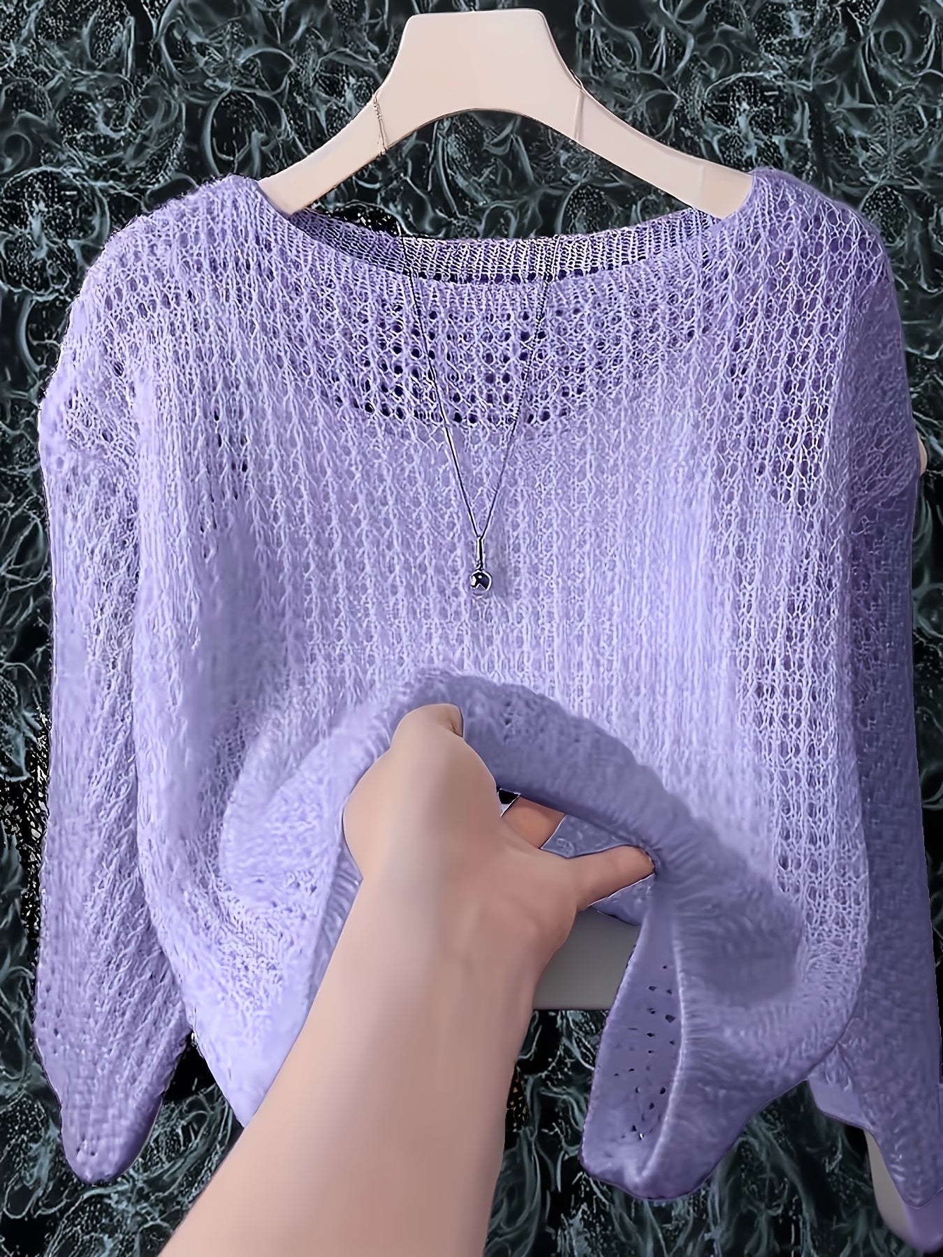 2026 Women'S Hollow Out Sweater Cardigan Long Sleeve Open Front Crochet Cover Up Lightweight Casual Layering Outerwear Soft Top For Spring Fall Winter Resort Wear