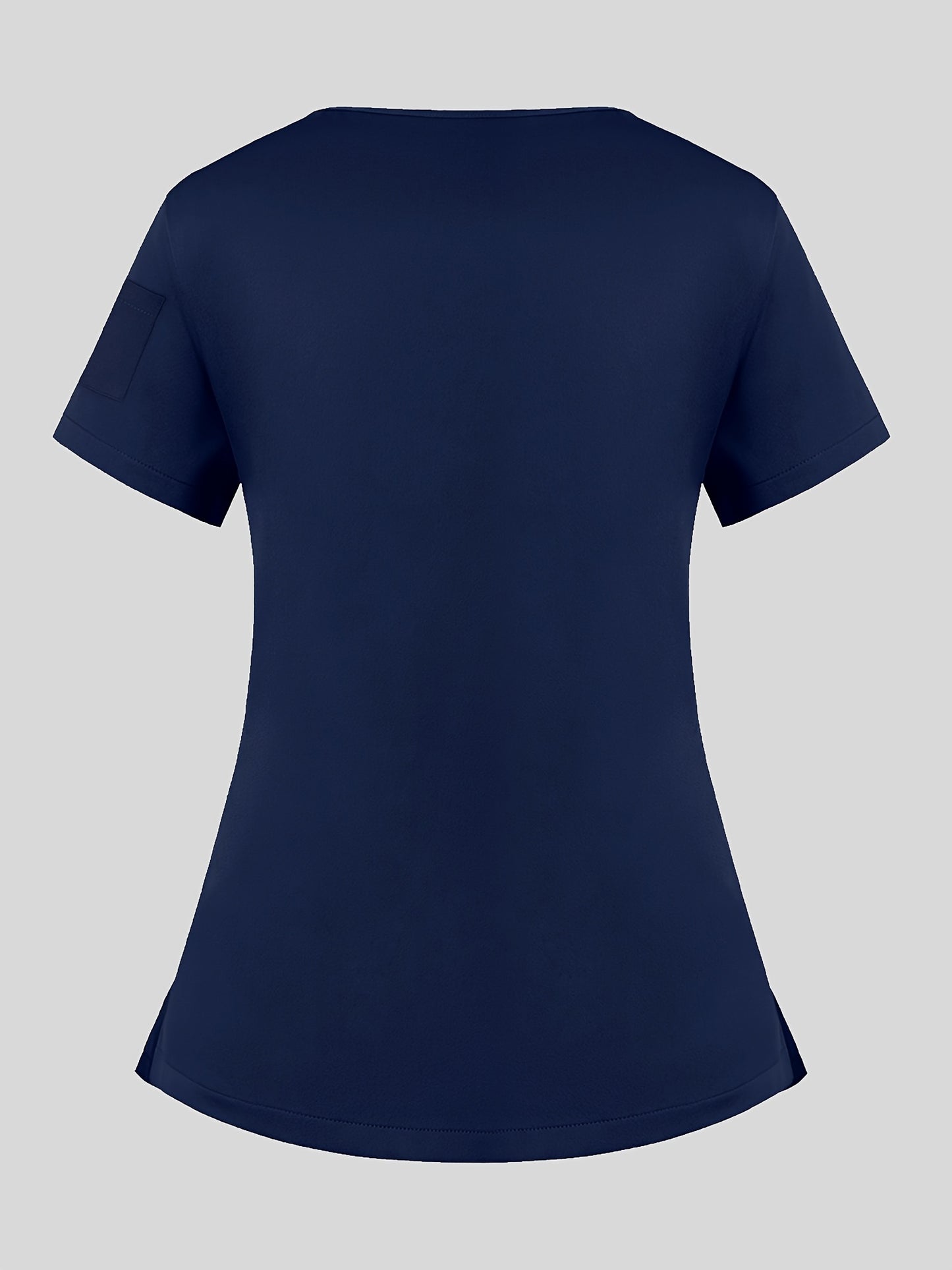 Women'S V-Neck Frosted Breathable Uniform Pocket Handwash Workwear Brush Handwear Top