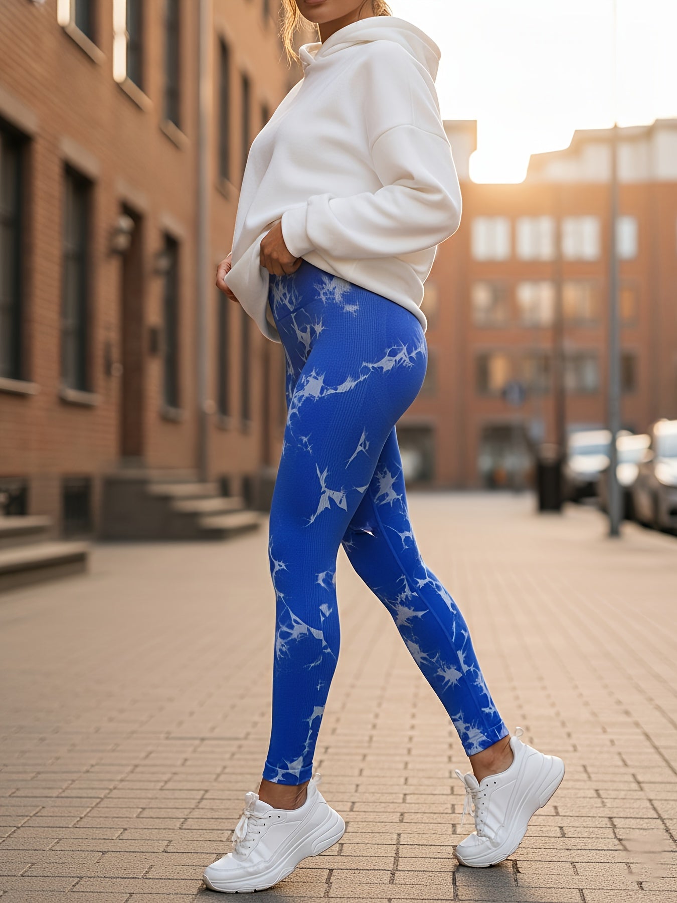 Women'S Tie Dye Yoga Pants High Waisted Scrunch Butt Workout Leggings Soft Stretchy Butt Lifting Tummy Control Yoga Leggings For Gym Running Fitness