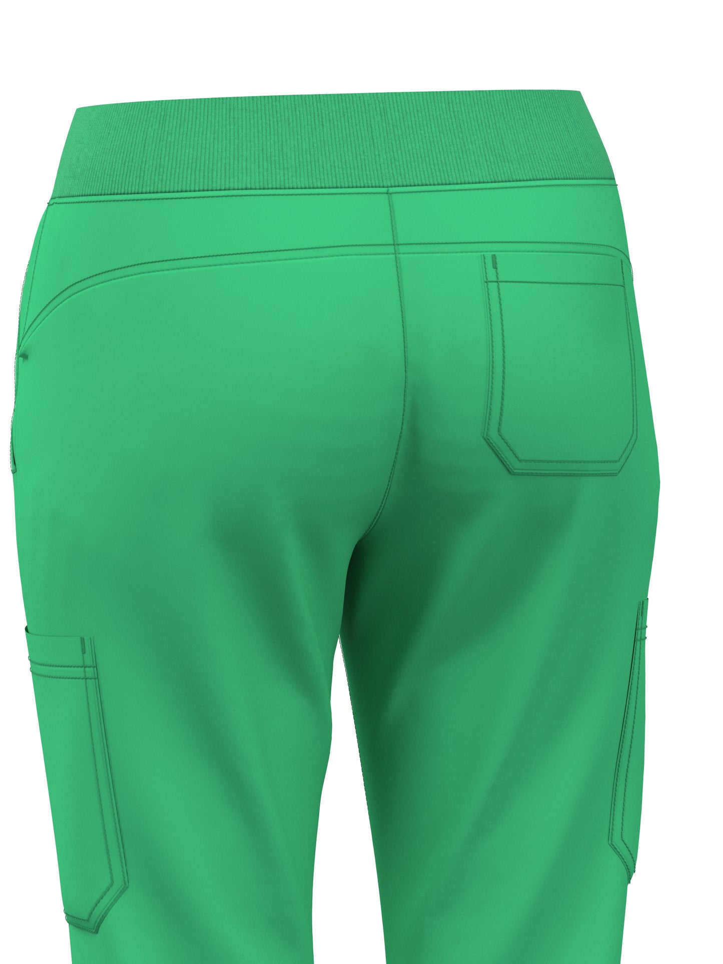 Scrub Pants for Women Jogger Pants with 5 Pockets Rib Waistaband Light Ultra Soft 4 Way Stretch 423