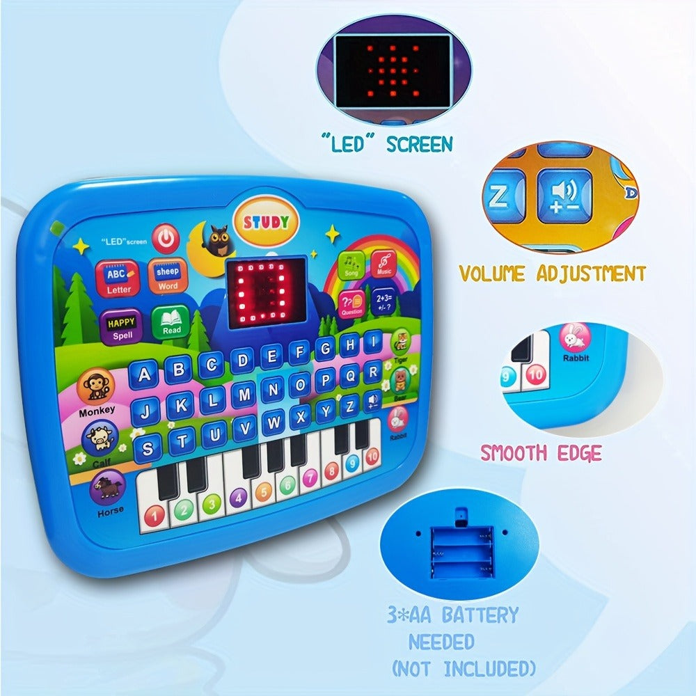 Kids Electronic Learning Tablet Toy - Letters, Numbers, Music and Piano Keys