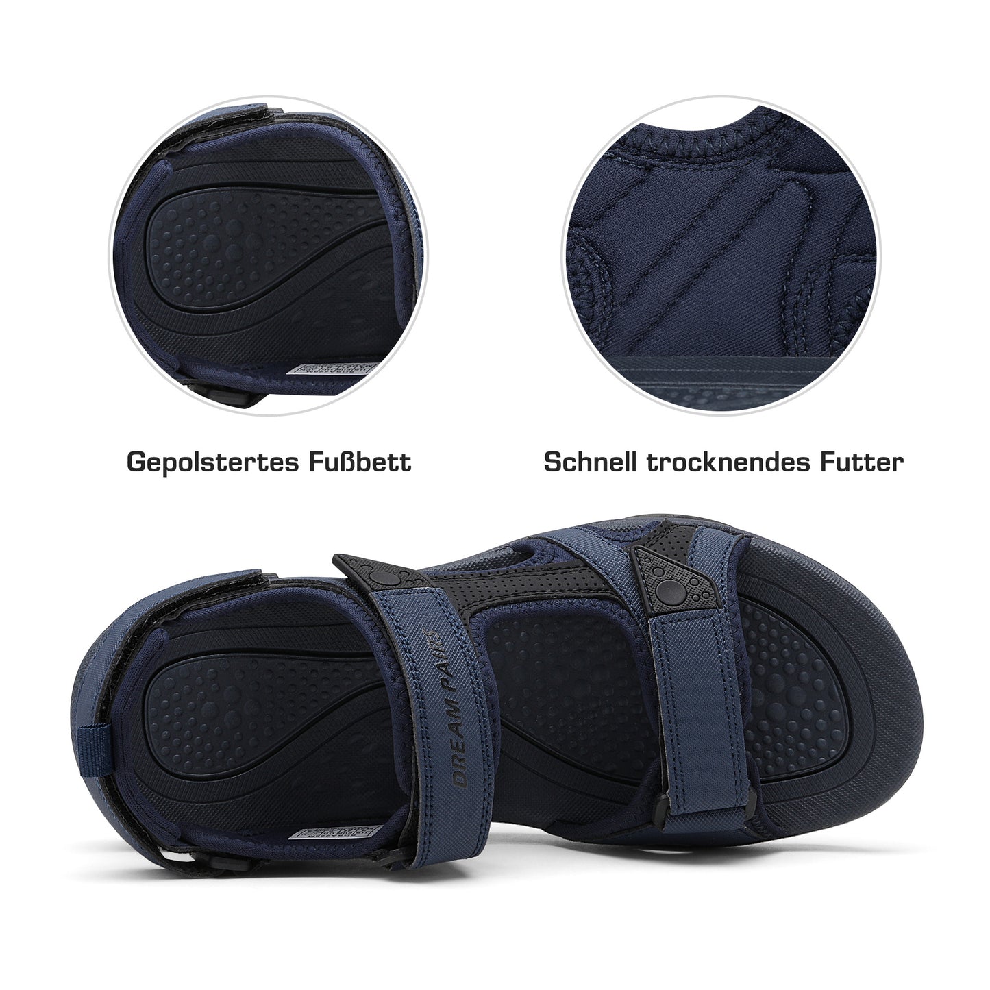 Men's Sandals Hiking Water Beach Sport Outdoor AthleticSupport Summer Sandals Durable and Stylish Fresh and Cool Convenient Design Sport Sandals Outdoor Hiking Sandal Open Toe Walking Sandals for Summer Beach Water Shoes