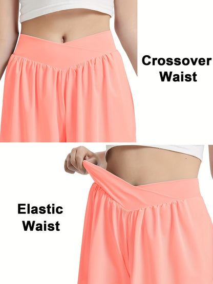 [2-In-1 Style Shorts] Set of 3 EXARUS Girls' Cross Shorts with Butterfly Design for Cheer And Dance, 2-In-1 Style with Pocket, Suitable for Ages 6 to 14 for Sports And Running