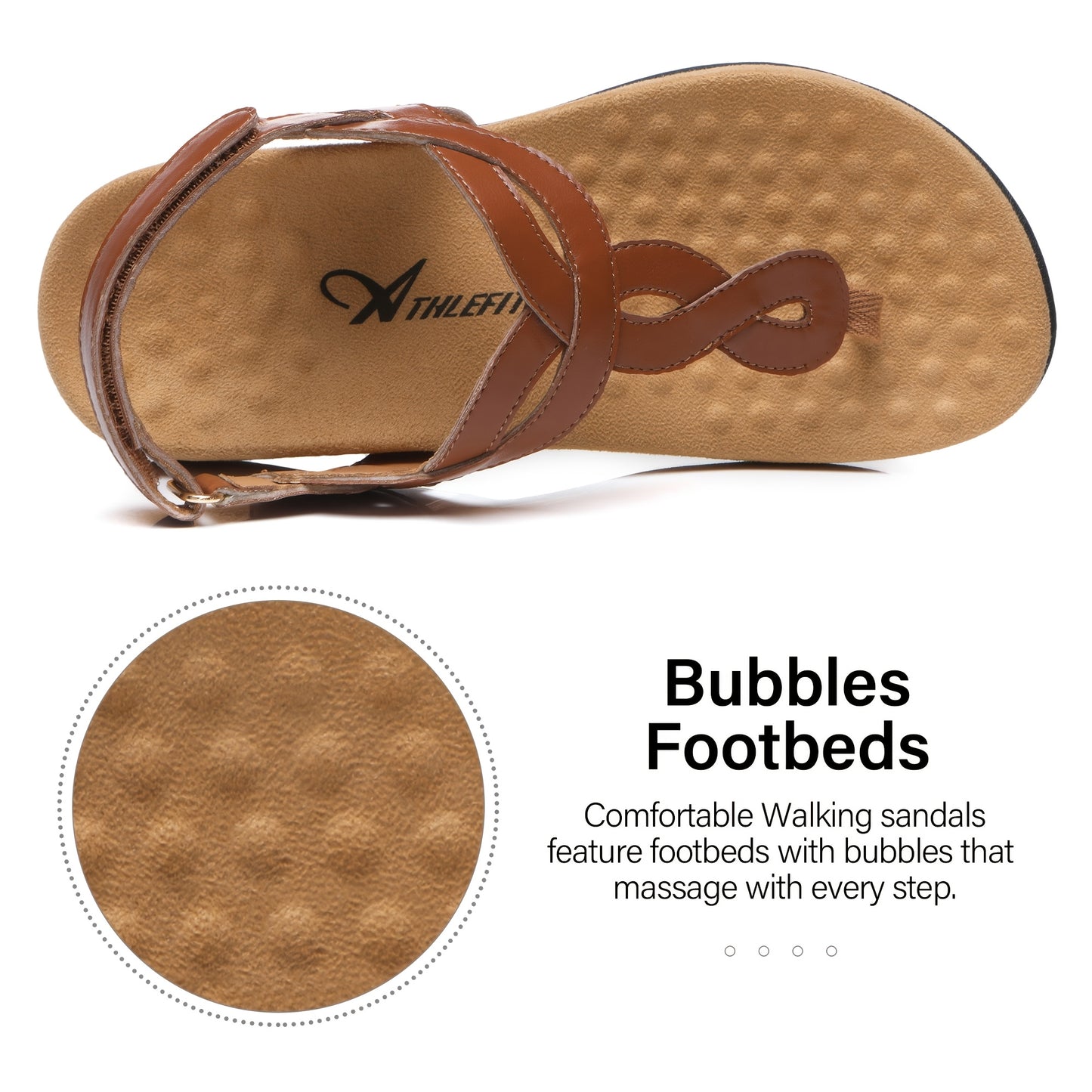 Women's Arch Support Sandals Flat Sandals Adjustable Comfort Walking Sandals, Women Shoes