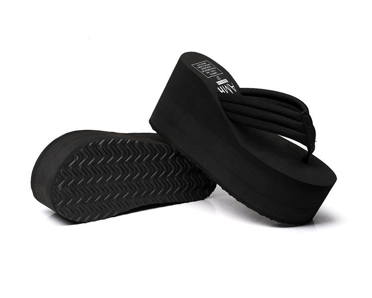 Newest Style Women'S Flip Flops Comfortable Summer Casual Flip Flops Women Slippers Beach Style Non-Slip Thick Sole Wedges Shoes, Women Shoes