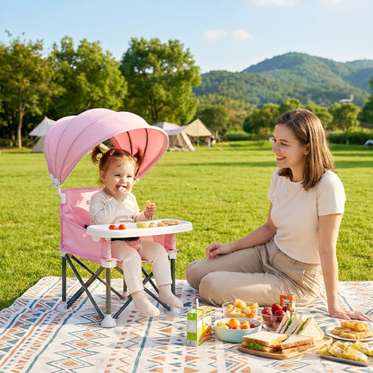 Portable Baby Booster Seat - Detachable Feeding Tray