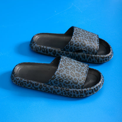 Ladies' Fashionable Leopard Print Home Shoes, Casual, Soft And Comfortable Indoor Slippers