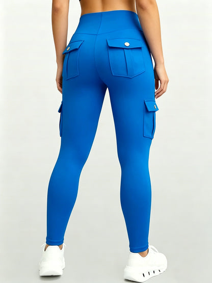 Large-size Women'S Stretchy High-waist Fitness Pants With Multiple Pockets, Breathable And Lightweight Yoga Pants, High-waisted Pants For Toning The Waist And Abdomen, Suitable For Running, Fitness, Yoga, And Casual Outings