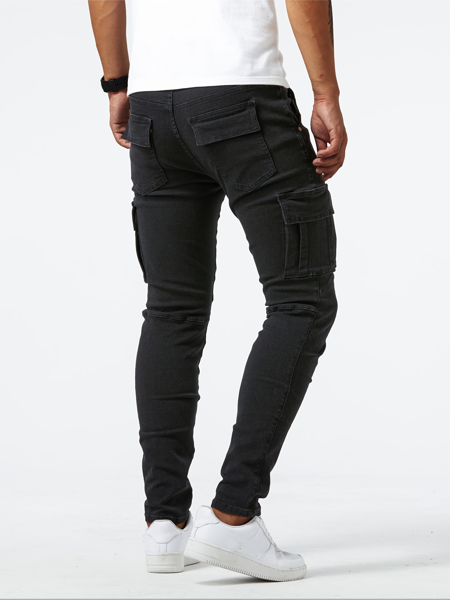 Classic Men'S Work Pants with Multiple Pockets And a Slim Fit