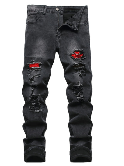 Women's Jeans - Black Distressed Stretch