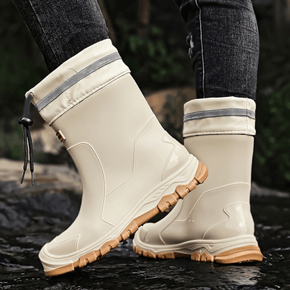 Short Shoes, Outdoor Unisex Large Size Non-Slip Rain Boots, with Adjustable Drawstring Opening, Suitable for Rainy Day Outings, Hiking, Fishing, Work, And Construction Sites