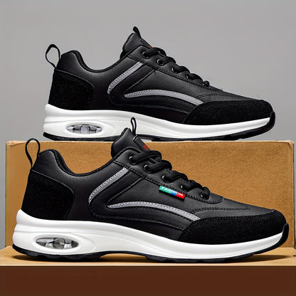 Sneakers, Women's Stylish Black and White Running Shoes - Lightweight, All-Season, Stabilizing Support, Rubber Sole, Polyurethane Upper, Comfortable Walking Shoes|Stylish Running Shoes|Durable Footwear