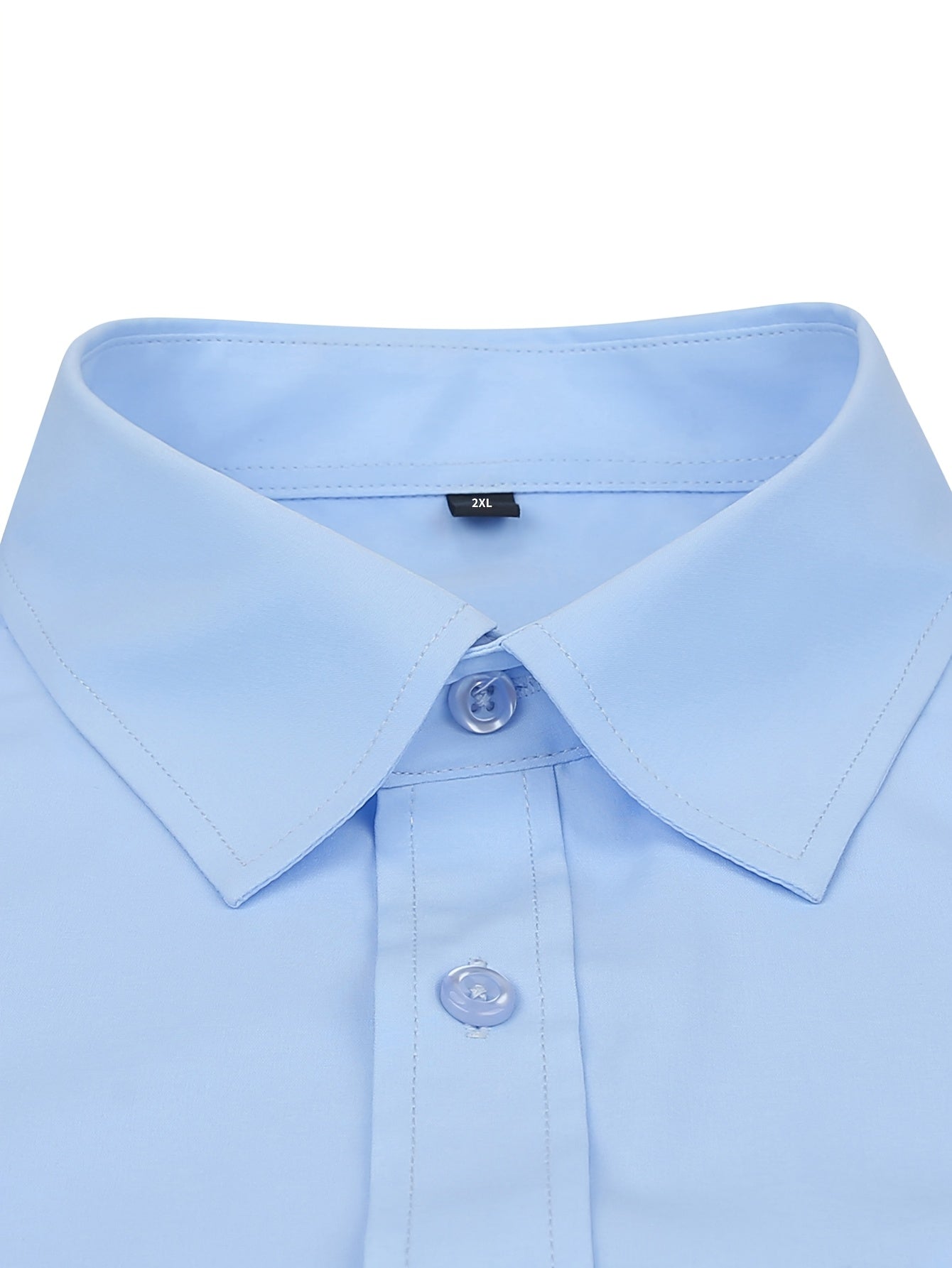 Men's Regular Fit Casual Button Shirts Long Sleeve Stretch Breathable Wrinkle Resistant Solid Work Weekend Wear
