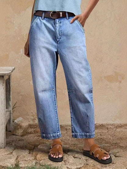 Women's Autumn/ Winter 2025 New Casual Fashion Loose Denim Pants