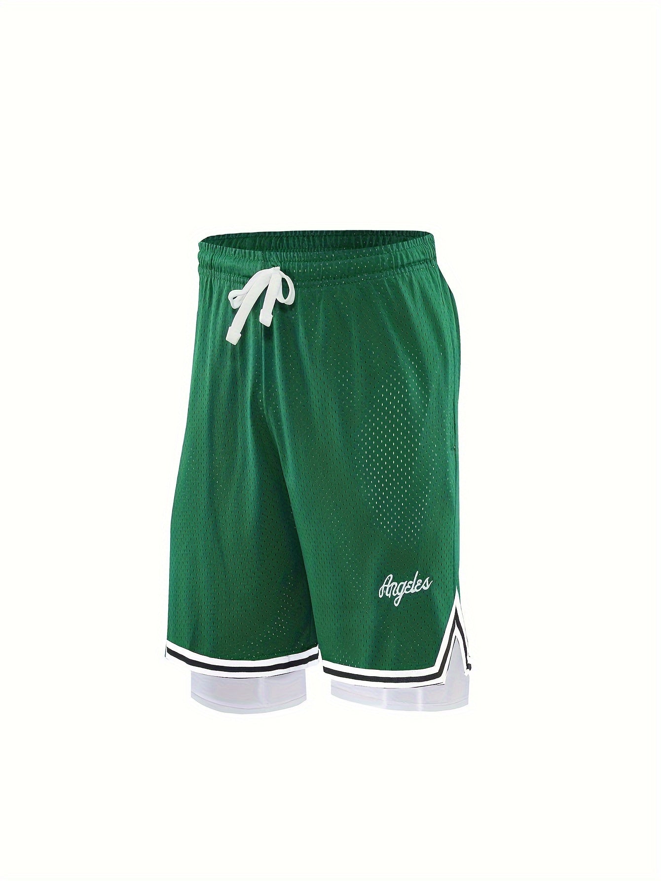 1pc Of Sports Basketball Shorts, Loose And Comfortable, Sweat Wicking And Breathable, Outdoor Running Lined with Stretch Cloth Quick-drying Training Pants