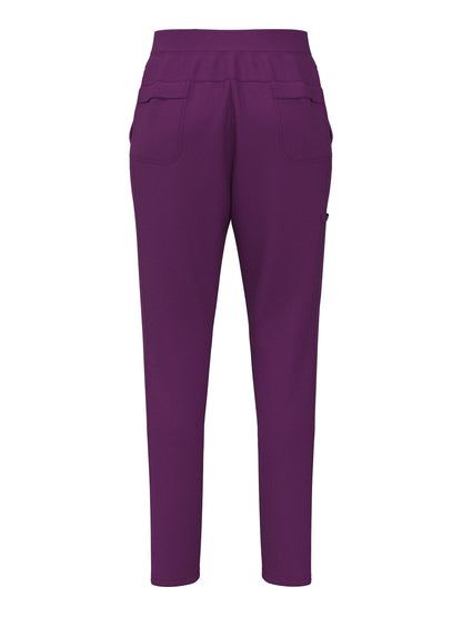 PandaFlex modern neck in Four-Way Stretch Fashion Scrubs Set V-Neck Short Sleeve Scrub Top & Straight Leg Cargo Pants for Nurses with zipper pockets 3372