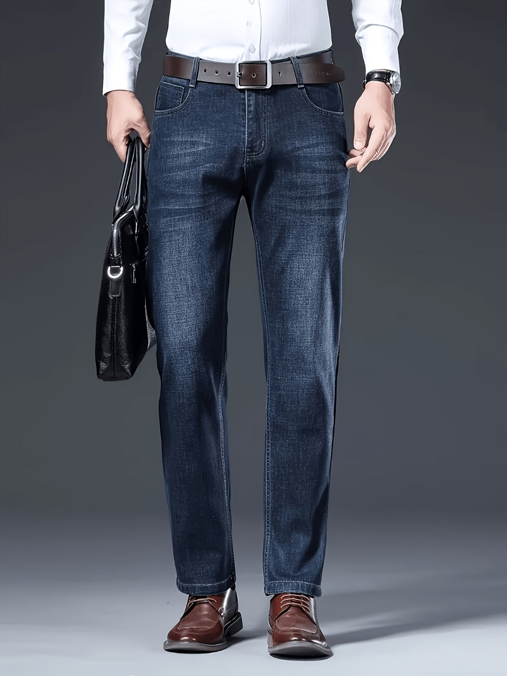 Men's Straight Leg Jeans - Classic Wash Clean Finish Everyday