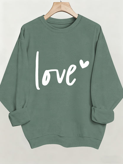 Valentine'S Day Printed Sweatshirt, Women'S Clothing