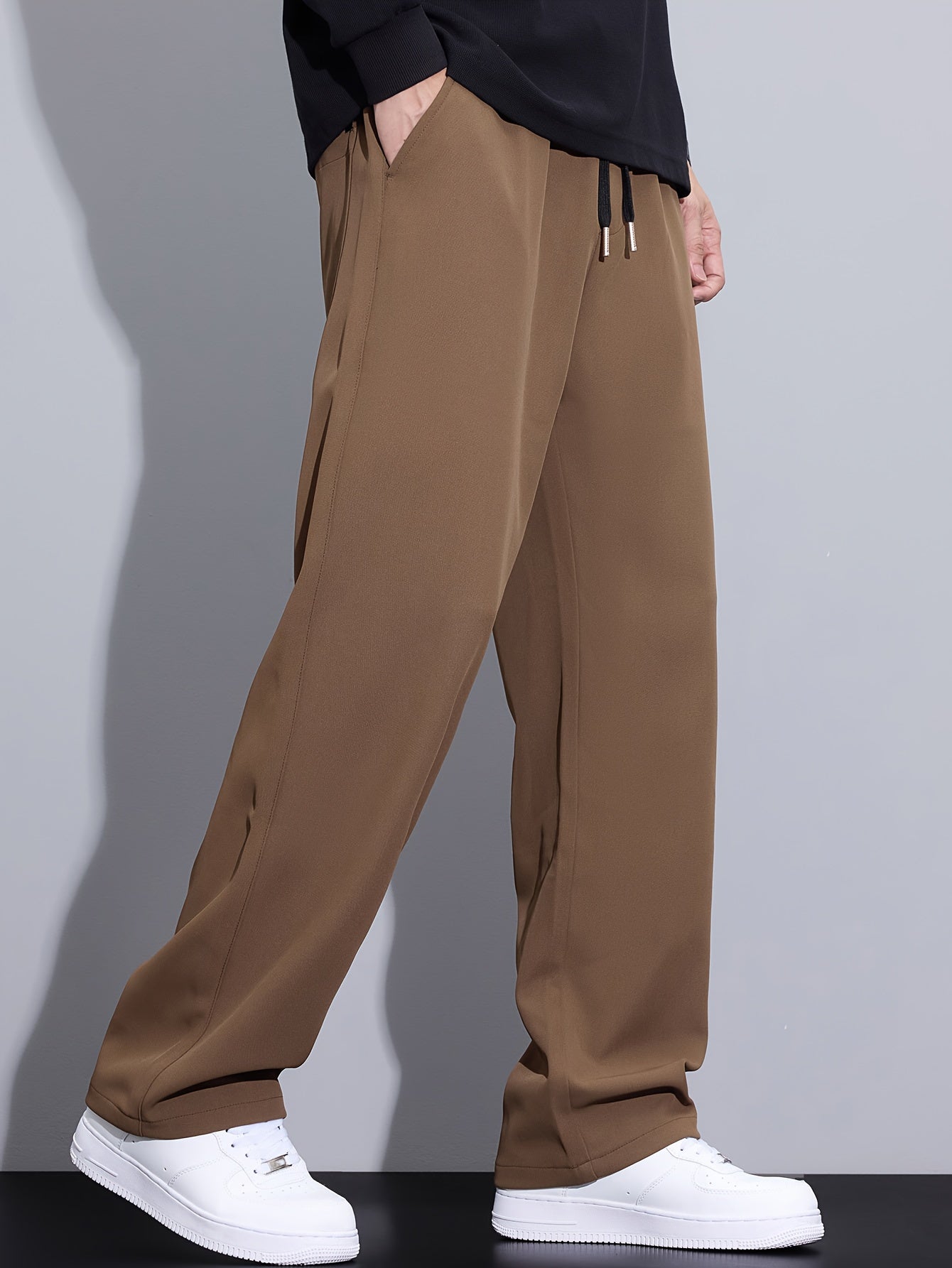 Autumn Casual Pants Men's Loose Straight Leg Trendy Versatile Men's Pants Autumn And Winter Men's Long Pants
