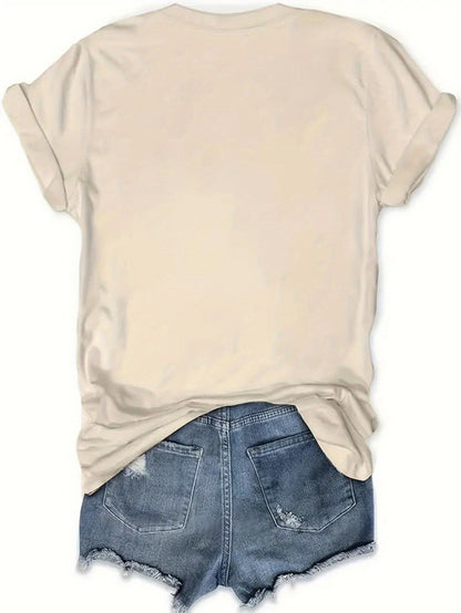 A Single Piece, Delivered Locally, a Stylish And Casual Women'S T-Shirt for Summer Featuring a Trendy Pattern