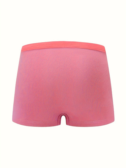 Random 12pcs Girls' Underwear Soft Comfortable Breathable Girls' Boxer Underwear Cute Cartoon Patterns Girls' Underwear