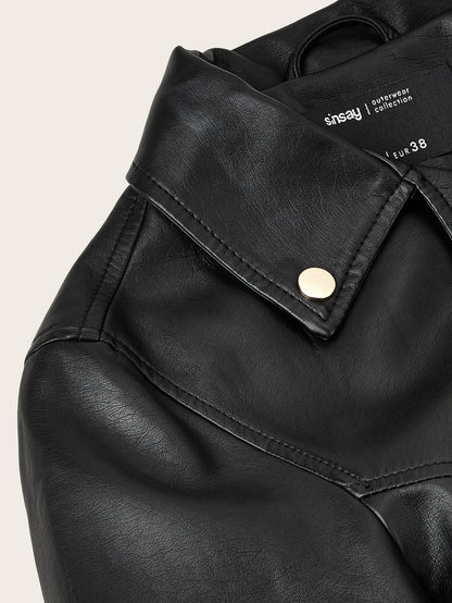 Women’s Faux Leather Moto Jacket – Chic, Edgy & Timeless