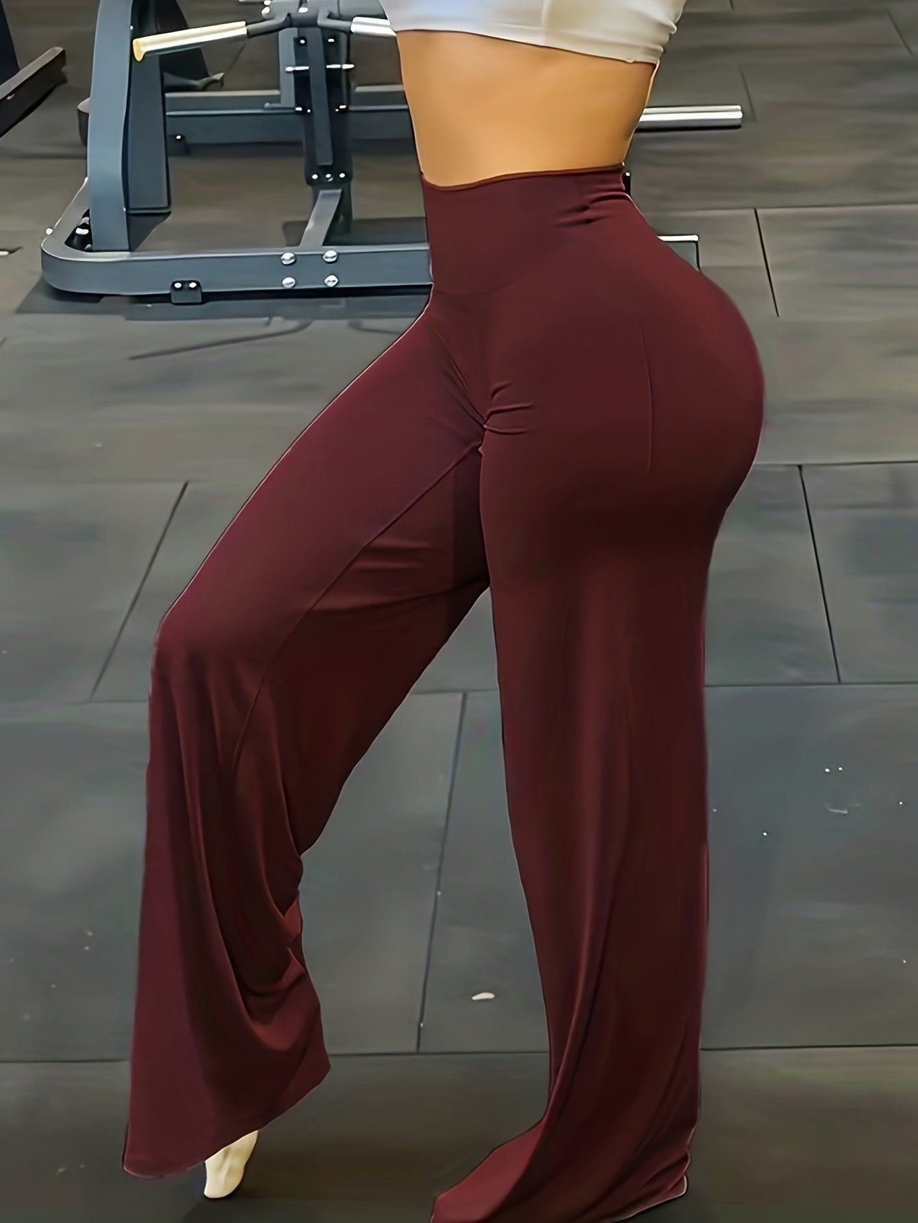 All-Season Plus Size Wide Leg Yoga Pants- High Elastic Full Coverage Trousers for Gym Fitness Training Casual Wear